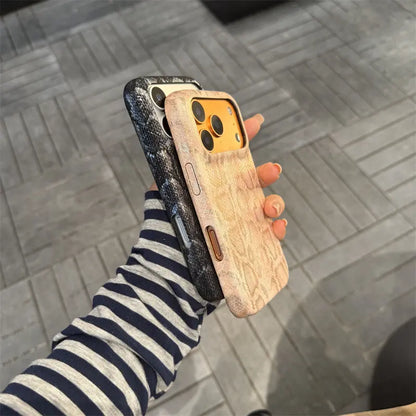 Retro Python Skin Pattern Case for Iphone 17 Pro Max, Full Protection Anti-Drop Case for Iphone 16