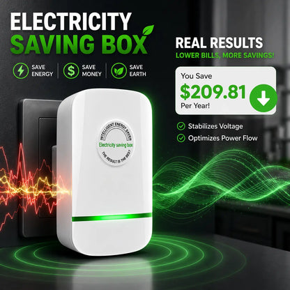 Electricity Bill Destroyer Us-Standard Power Saver — Stabilizes Voltage, Protects Equipment — Plug in and Save