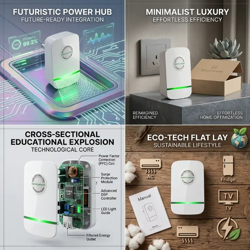 Electricity Bill Destroyer Us-Standard Power Saver — Stabilizes Voltage, Protects Equipment — Plug in and Save