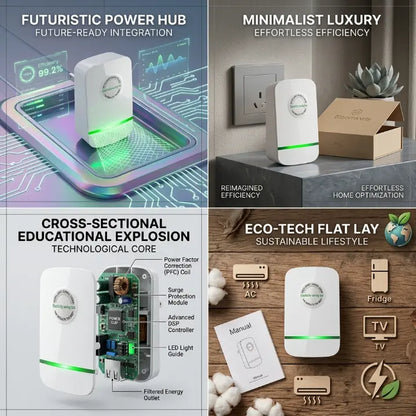 Electricity Bill Destroyer Us-Standard Power Saver — Stabilizes Voltage, Protects Equipment — Plug in and Save