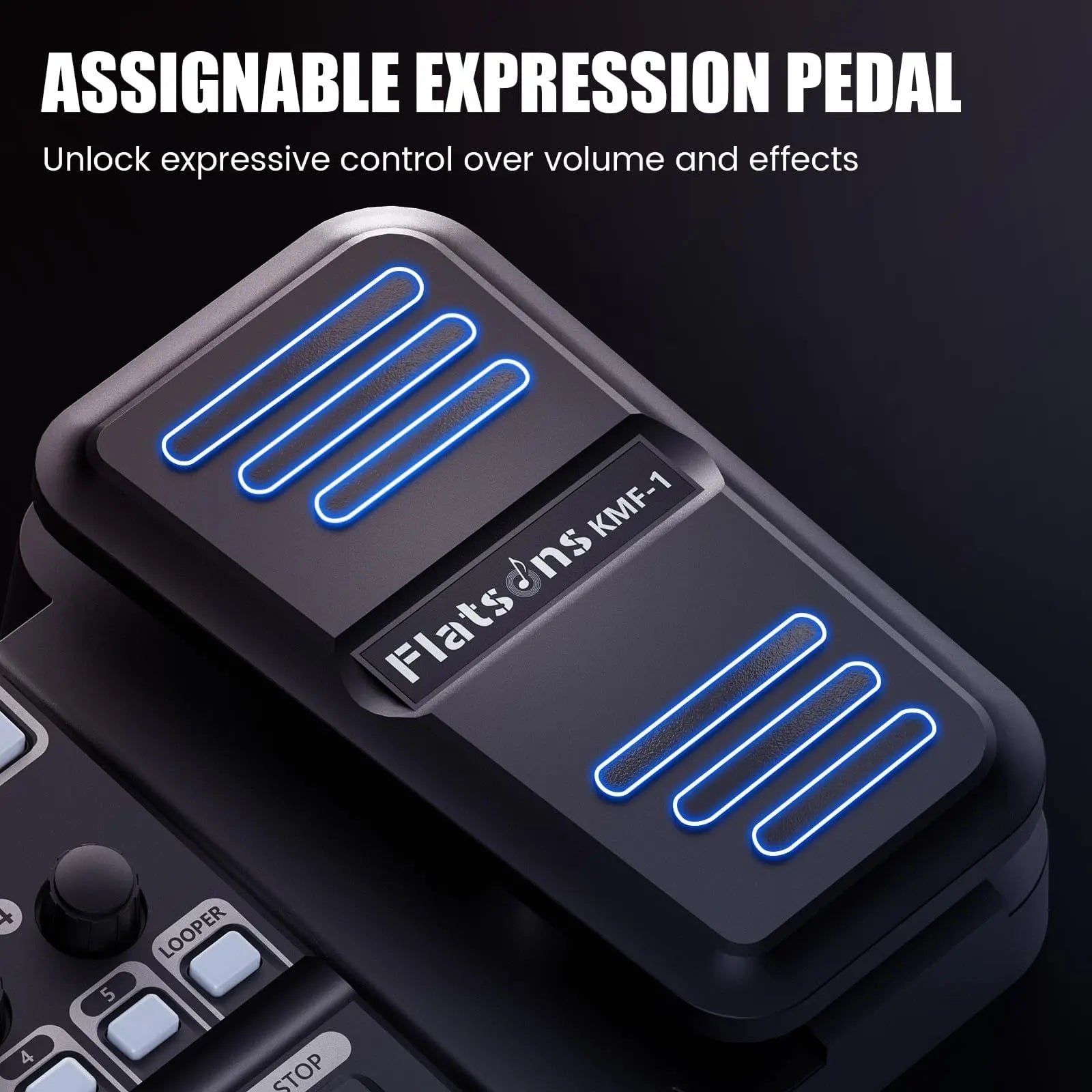 Flatsons-Kmf-1 Guitar Pedal, 77 Effects Guitar Multi Effects Pedal with 50 Preset, 42 Drum Rhythm, 18 Amp/Cab, Upgraded Color Screen, Aux In, Guitar Tuner Looper Expression Wah Volume Distortion Pedal