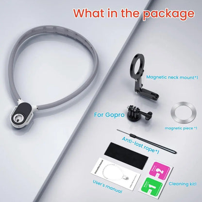 Magnetic Neck Mount, Hands-Free Secure Holder for Phones, Adjustable Cellphone Holder, Suitable for Vlogging, Compatible with Iphone 15/14/13/12 Series, Cell Phone Mount #GLOBAL PICKS