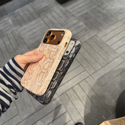 Retro Python Skin Pattern Case for Iphone 17 Pro Max, Full Protection Anti-Drop Case for Iphone 16