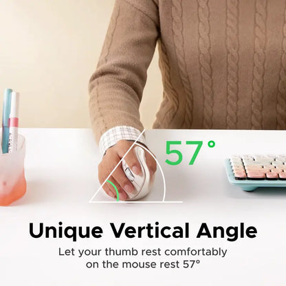 UGREEN Vertical Wireless (Bluetooth 5.0+2.4G) Ergonomic Mouse with 5 Buttons, 1000/1600/2000/3200/4000 DPI, Prevention of Mouse Arm, Vertical Mouse Compatible with Pc/Laptop/Tablet （Small Size）,#Summervibes