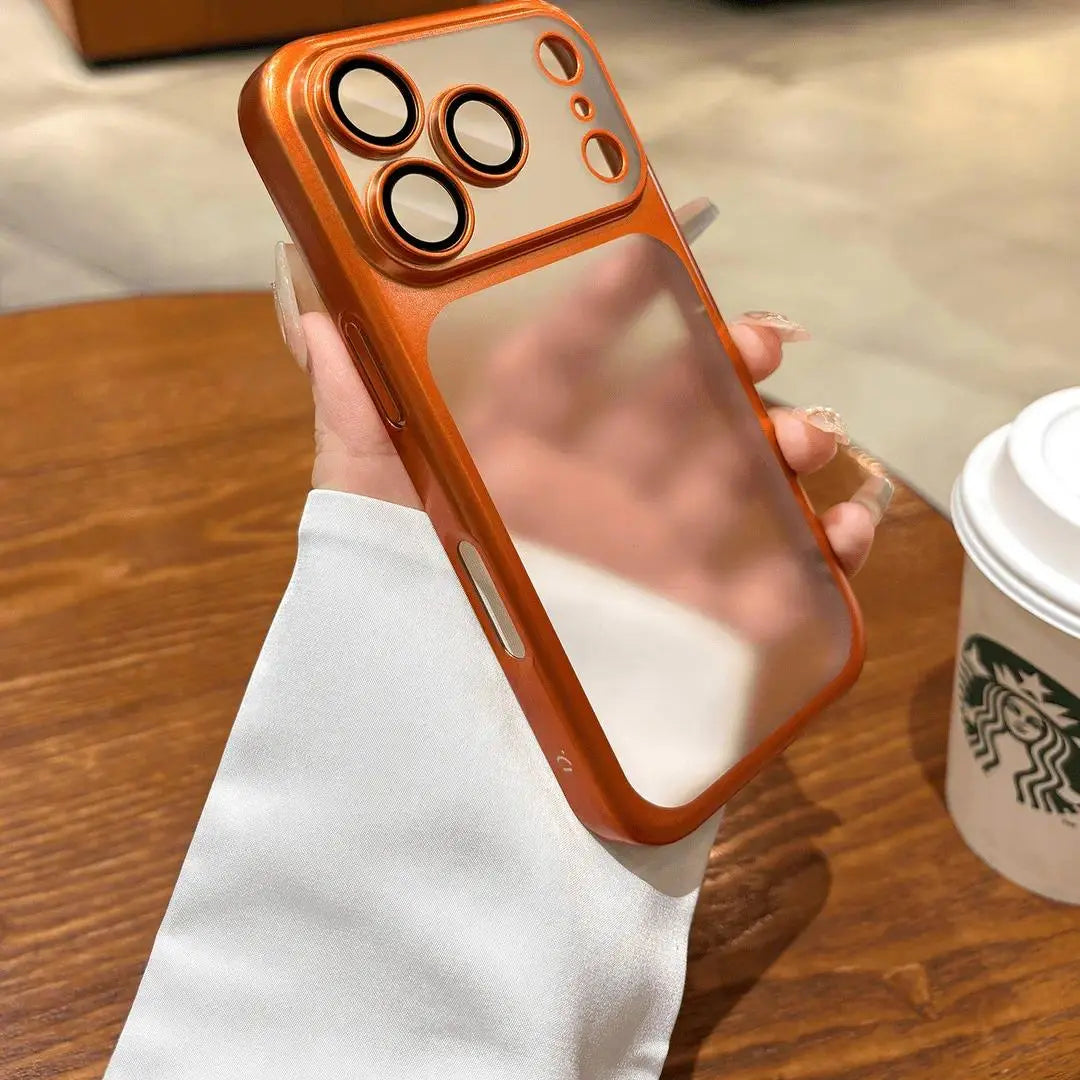 Frosted Electroplated PC Ultra-Thin Shockproof 16 Lens Protector Case for Iphone 11-17 Pro Max Phone Case,