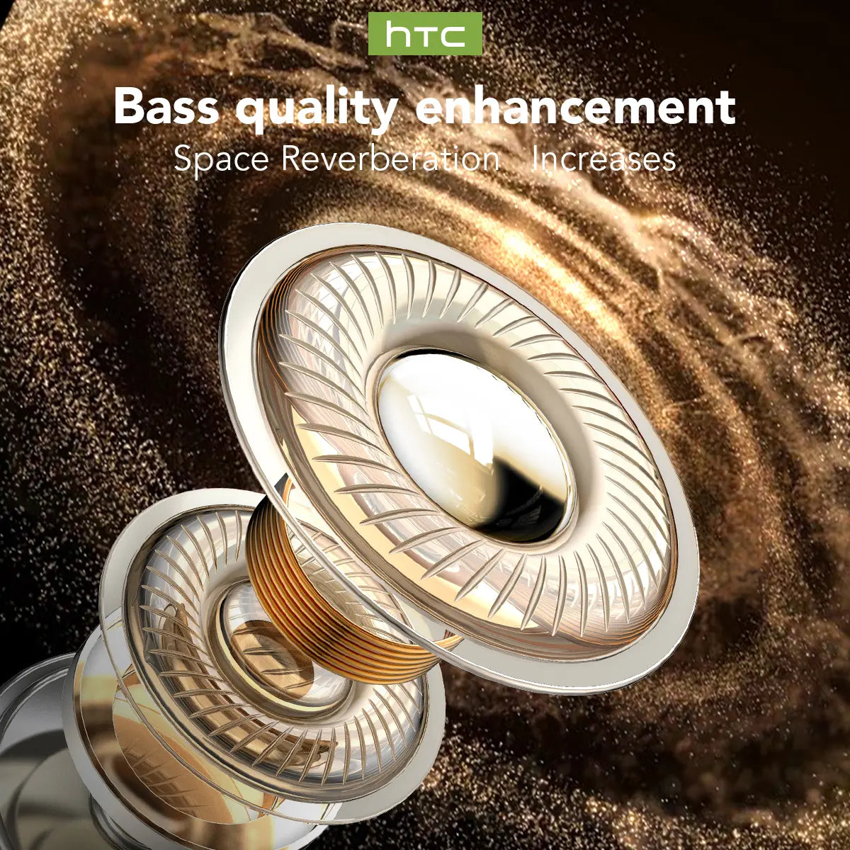HTC NE20 Wireless Bluetooth Earphones - Bluetooth 6.0, Smart LED Display, IPX4 Waterproof, Hifi High-Fidelity Sound. Compatible with Ios, Android and PC. Built-In Microphone, Great for Office, Sports, Study and Voice Calls.
