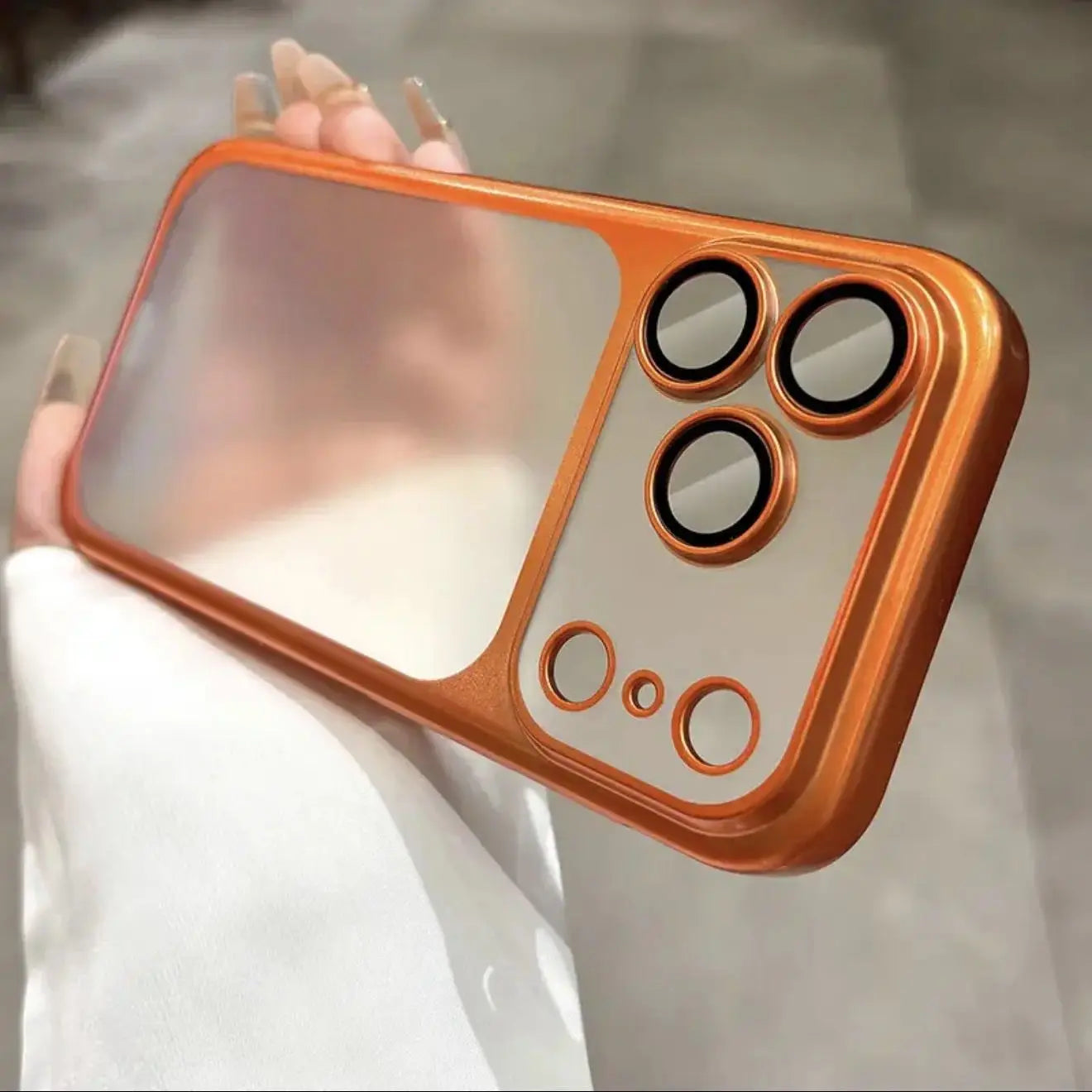 Frosted Electroplated PC Ultra-Thin Shockproof 16 Lens Protector Case for Iphone 11-17 Pro Max Phone Case,