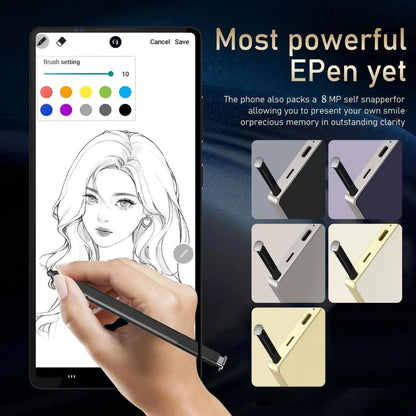 6.8-Inch Large-Screen Smart Phone, Supporting Dual SIM Dual Standby, Equipped with a Hidden Stylus, Featuring a Rear 13MP Pixel + Front 5MP Pixel, 8-Core Processor, 4G RAM, and Can Also Expand the Storage Space by an Additional 128GB.