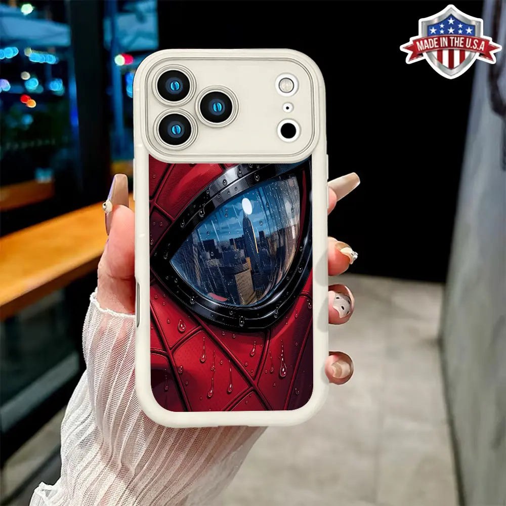 Cool Comic Hero Eye Pattern Phone Case for Iphone 17 16 15 14 Pro Max 13 12 11 XR XS plus Air Slim Shockproof anti Scratch TPU Protective Cover Stylish Superhero Aesthetic Phone Accessory