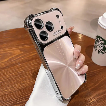 CD Pattern Electroplated Four-Corner Shockproof Phone Case for Iphone 17 Pro Max 16 15 14 13 Pro plus Max | Luxury Plated Frame, CD Texture Back, Reinforced Corners | Trendy Protective Cover #YJJGLSDSC Protection Cellphone