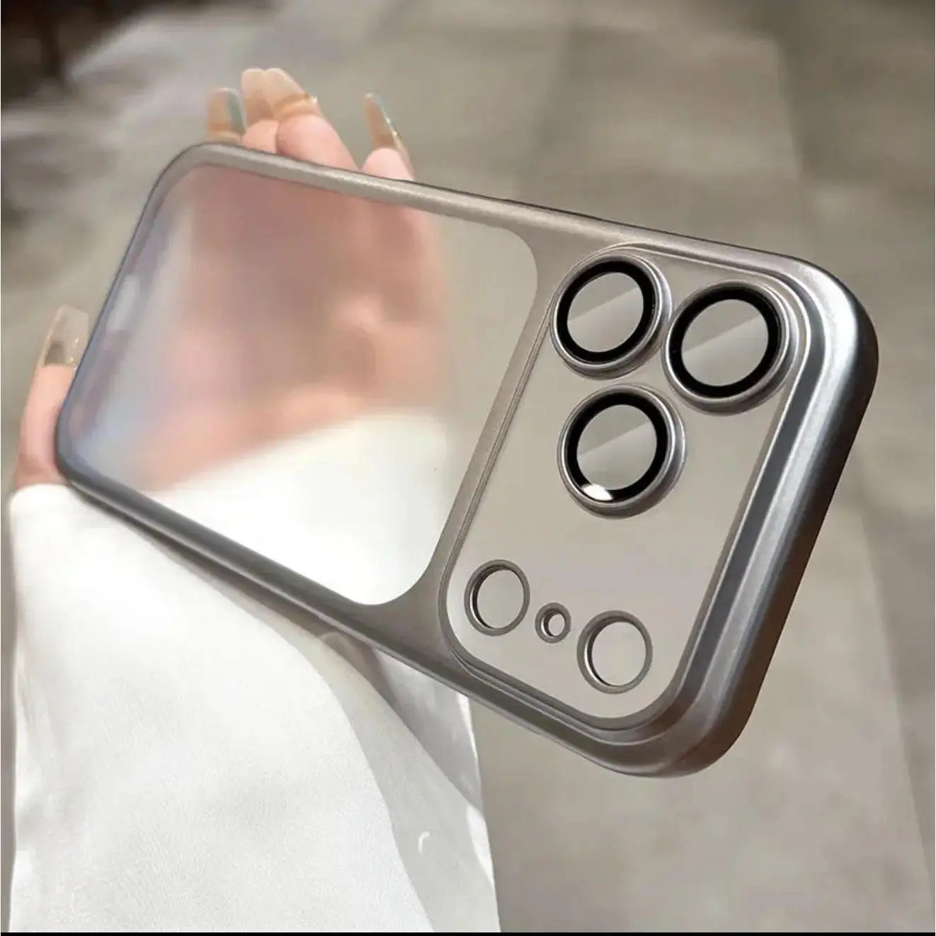 Frosted Electroplated PC Ultra-Thin Shockproof 16 Lens Protector Case for Iphone 11-17 Pro Max Phone Case,