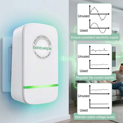 Plug-In Power Box with US Plug 2026 Updated Design Compatible with 90-250V Input Range Universal AC Adapter Wall Outlet Charger Block for Travel Home Office