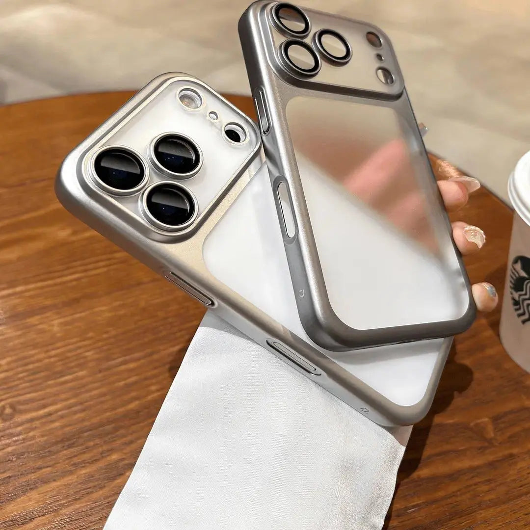 Frosted Electroplated PC Ultra-Thin Shockproof 16 Lens Protector Case for Iphone 11-17 Pro Max Phone Case,