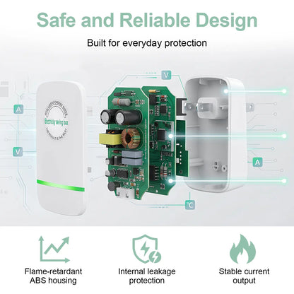 Plug-In Power Box with US Plug 2026 Updated Design Compatible with 90–250V Input Range #Summervibes