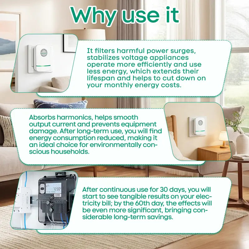 6 PCS Plug-In Power Box with US Plug 2026 Updated Design, Compatible with 90–250V Input Range