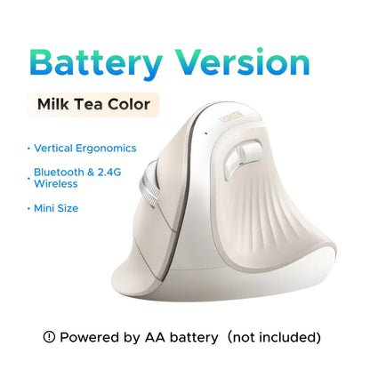 UGREEN Vertical Wireless (Bluetooth 5.0+2.4G) Ergonomic Mouse with 5 Buttons, 1000/1600/2000/3200/4000 DPI, Prevention of Mouse Arm, Vertical Mouse Compatible with Pc/Laptop/Tablet （Small Size）,#Summervibes