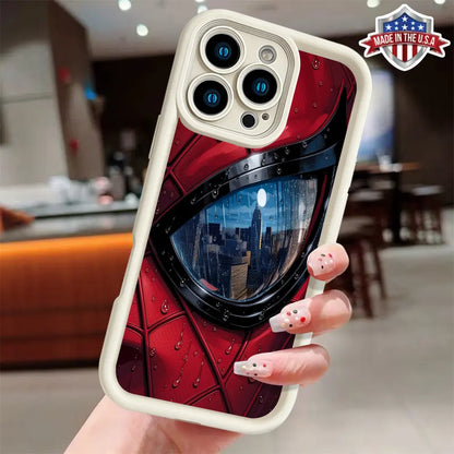 Cool Comic Hero Eye Pattern Phone Case for Iphone 17 16 15 14 Pro Max 13 12 11 XR XS plus Air Slim Shockproof anti Scratch TPU Protective Cover Stylish Superhero Aesthetic Phone Accessory