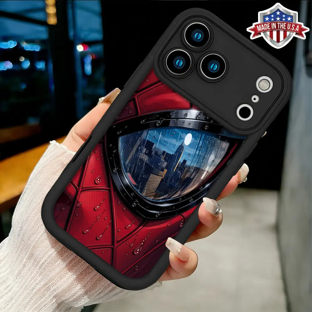 Cool Comic Hero Eye Pattern Phone Case for Iphone 17 16 15 14 Pro Max 13 12 11 XR XS plus Air Slim Shockproof anti Scratch TPU Protective Cover Stylish Superhero Aesthetic Phone Accessory