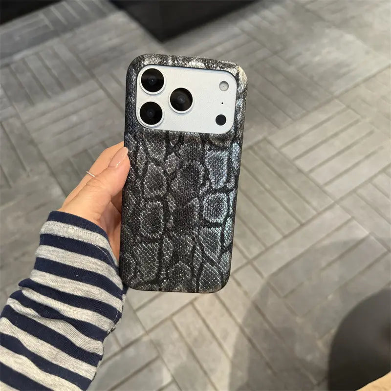 Retro Python Skin Pattern Case for Iphone 17 Pro Max, Full Protection Anti-Drop Case for Iphone 16