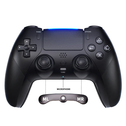 Anti-Stick Drift Wireless Controller for PS5/PC – Programmable Macro Back Buttons, 6-Axis Gyro, Dual Vibration, Turbo, Touchpad, Bluetooth 5.0, 3.5Mm Audio & Mic
