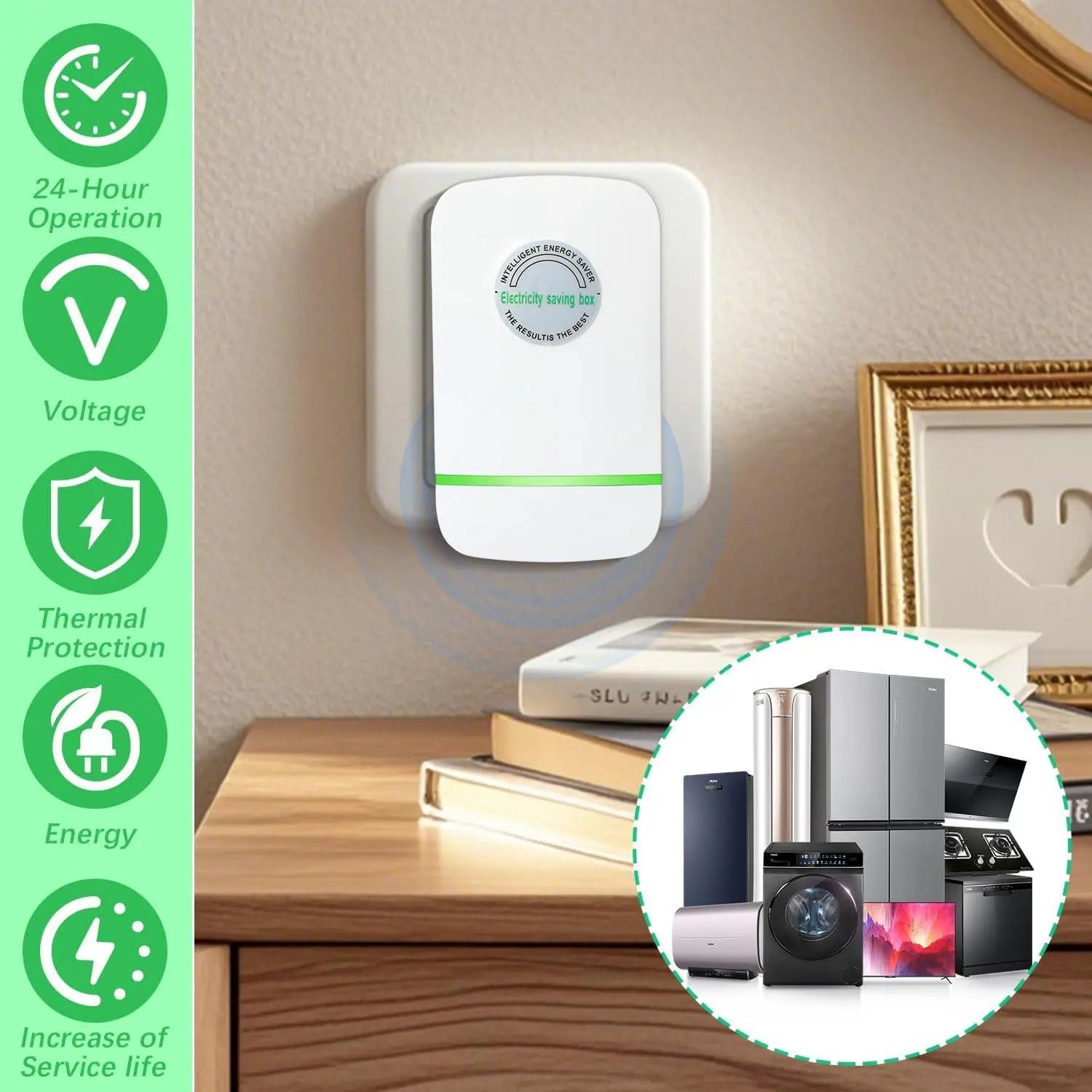 Plug-In Power Device for Home-2026 Smart Design,Us Plug,90–250V Wide Voltage,Compact & Easy-To-Use Energy Accessory