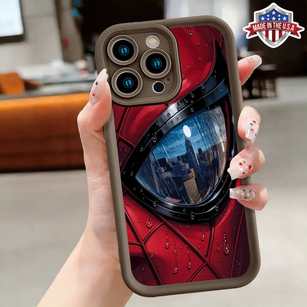Cool Comic Hero Eye Pattern Phone Case for Iphone 17 16 15 14 Pro Max 13 12 11 XR XS plus Air Slim Shockproof anti Scratch TPU Protective Cover Stylish Superhero Aesthetic Phone Accessory