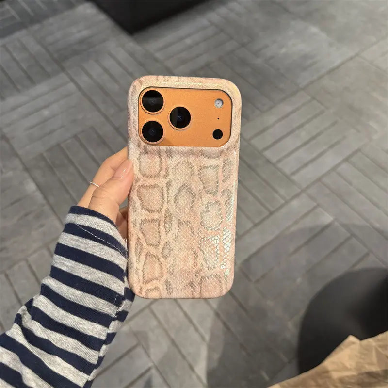 Retro Python Skin Pattern Case for Iphone 17 Pro Max, Full Protection Anti-Drop Case for Iphone 16