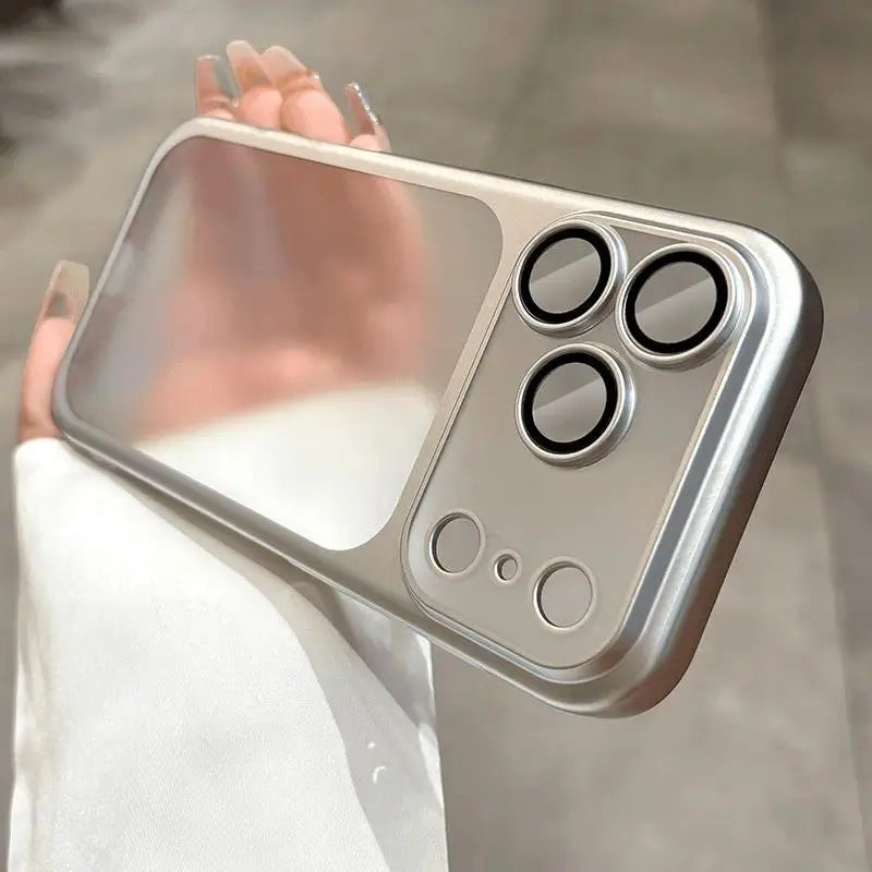 Frosted Electroplated PC Ultra-Thin Shockproof 16 Lens Protector Case for Iphone 11-17 Pro Max Phone Case,