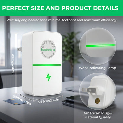 Plug-In Power Box with US Plug 2026 Updated Design, Compatible with 90–250V Input Range Multi Plug Outlet