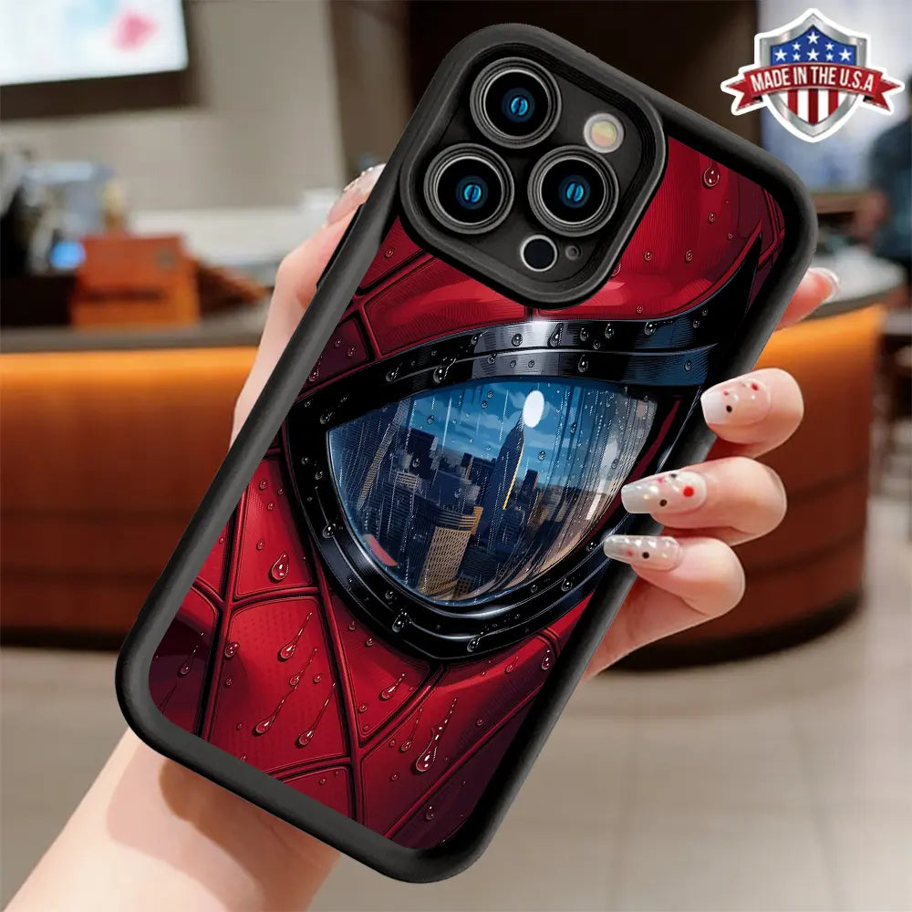 Cool Comic Hero Eye Pattern Phone Case for Iphone 17 16 15 14 Pro Max 13 12 11 XR XS plus Air Slim Shockproof anti Scratch TPU Protective Cover Stylish Superhero Aesthetic Phone Accessory