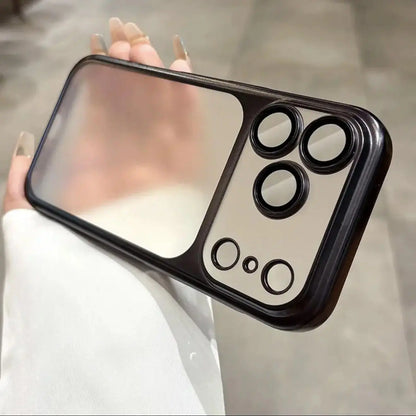 Frosted Electroplated PC Ultra-Thin Shockproof 16 Lens Protector Case for Iphone 11-17 Pro Max Phone Case,