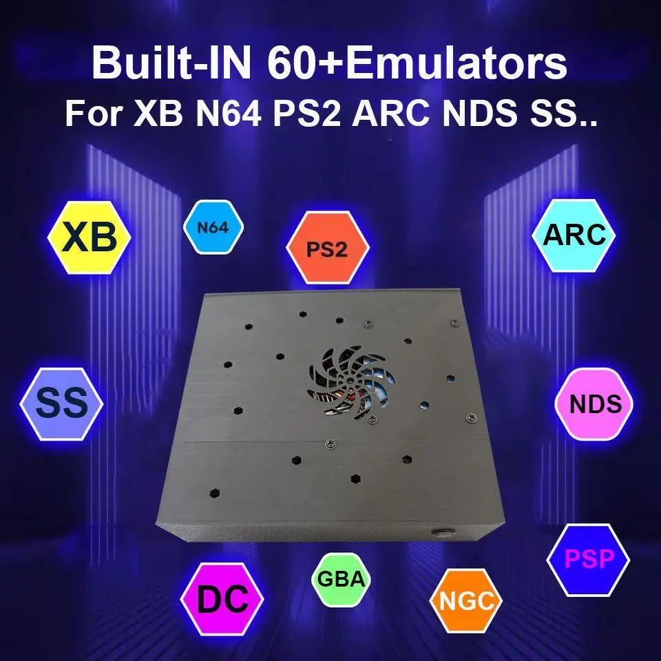 Ultimate Retro Game Console with 4G RAM & 500G Storage, 70,000 Classic Games, Plug & Play on TV & Projector, Relive Childhood Fun with Wireless Controllers