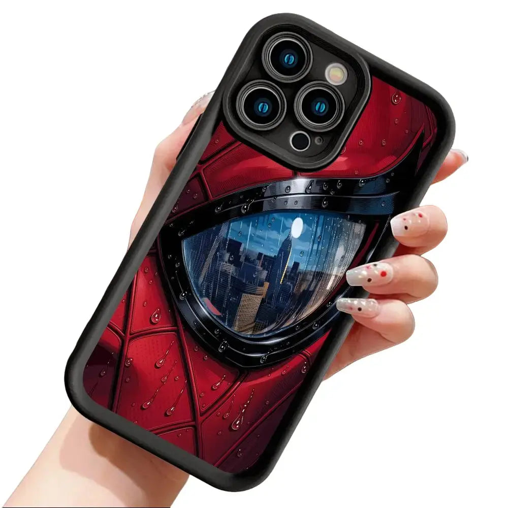 Cool Comic Hero Eye Pattern Phone Case for Iphone 17 16 15 14 Pro Max 13 12 11 XR XS plus Air Slim Shockproof anti Scratch TPU Protective Cover Stylish Superhero Aesthetic Phone Accessory