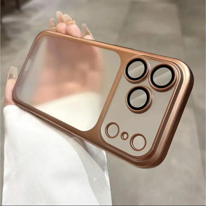 Frosted Electroplated PC Ultra-Thin Shockproof 16 Lens Protector Case for Iphone 11-17 Pro Max Phone Case,